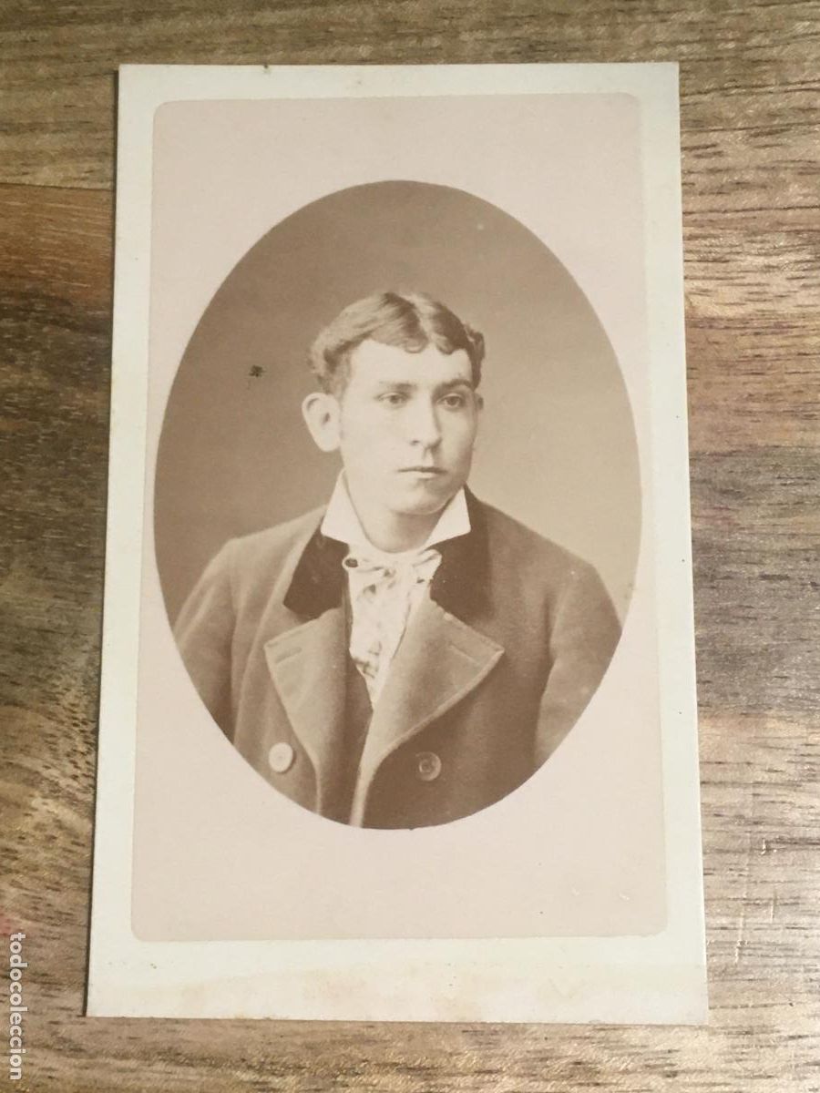 Fotograf&iacute;a antigua: carta de visita foto original muy antigua siglo XIX fotografo napoleon barcelona