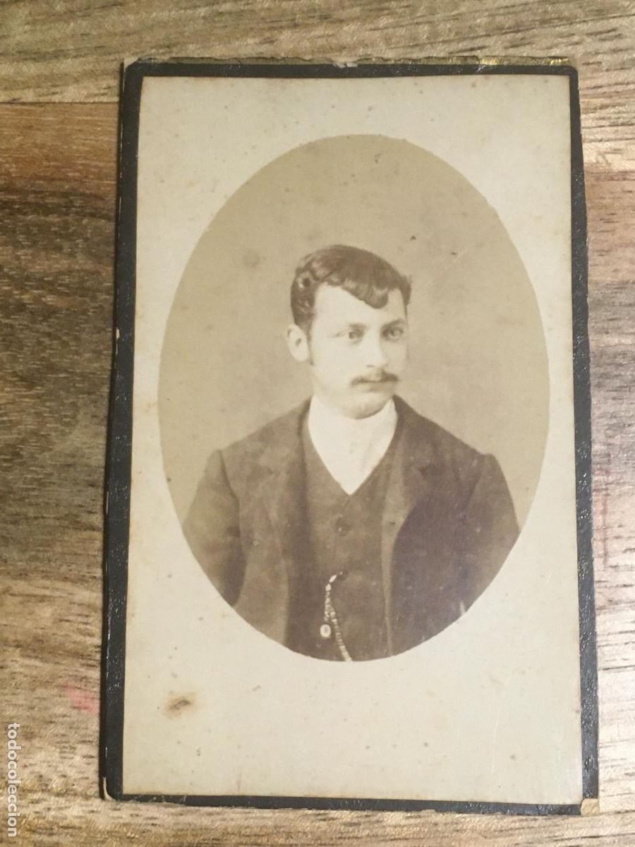 Fotograf&iacute;a antigua: carta de visita foto original muy antigua siglo XIX fotografo rafael are&ntilde;as barcelona