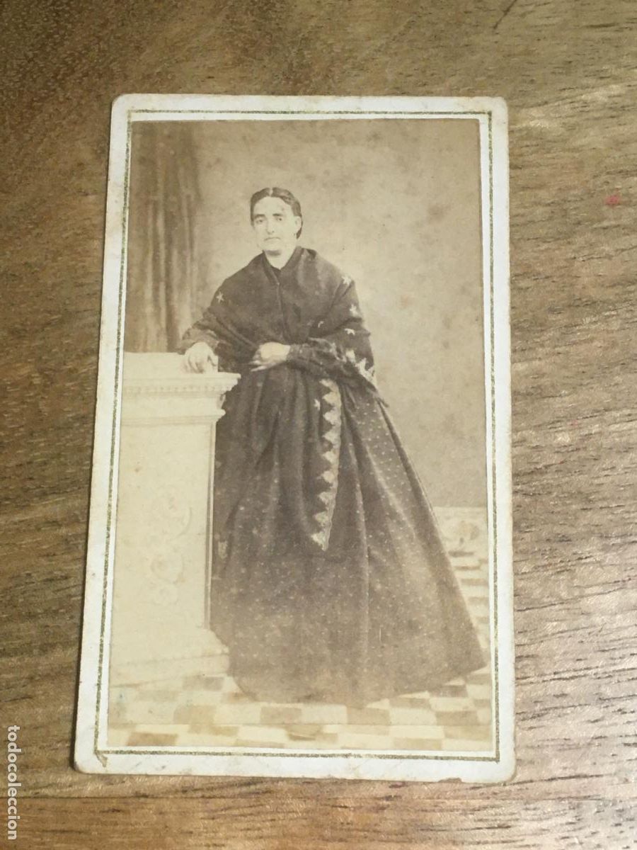 Fotograf&iacute;a antigua: carta de visita foto original muy antigua siglo XIX fotografo leon tortosa