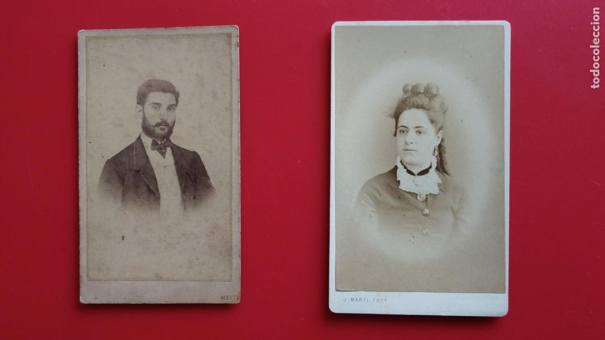 Fotograf&iacute;a antigua: JUAN MARTI.-CARTES DE VISITE.-FOTOGRAFIAS.-BARCELONA.-SIGLO XIX.