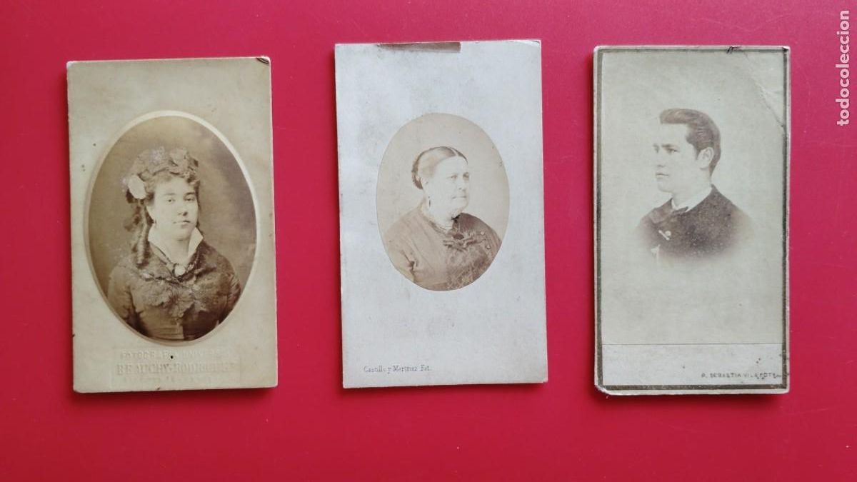 Fotograf&iacute;a antigua: BEAUCHY Y RODRIGUEZ.-F. DEL CASTILLO Y MARTINEZ.-PEDRO SEBASTIA VILA.-FOTOGRAFOS.-CDV.-SEVILLA.
