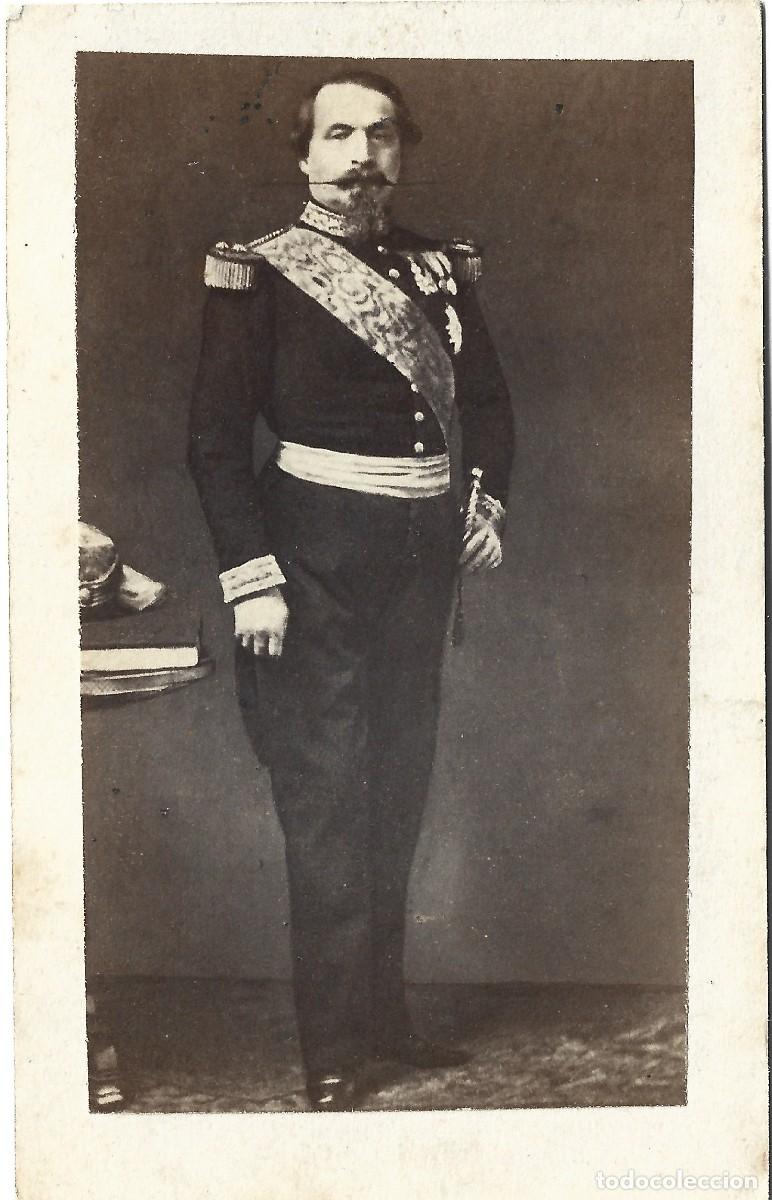 Fotograf&iacute;a antigua: 1859 ca. CDV carte de visite retrato Napoleon III. Retrato de su primer per&iacute;odo