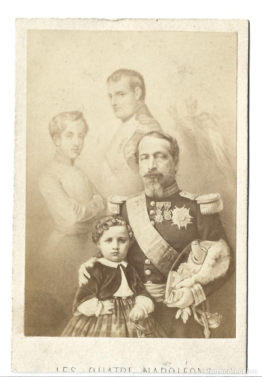 Photographie ancienne: 1862-65 CDV carte de visite LES QUATRE NAPOLEONS composici&oacute;n de A. Jorda, Par&iacute;s