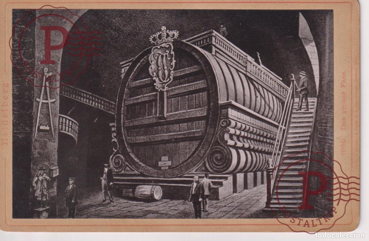 Fotograf&iacute;a antigua: HEIDELBERG DAS GROSSE FASS GERMANY DEUTSCHLAND CABINET +-16*11CM