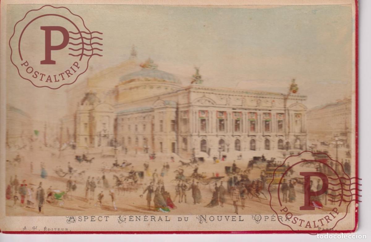 Fotograf&iacute;a antigua: ASPECT GENERAL DU NOUVEL OPERA A H EDITEUR PARIS 1879 CABINET +-16*11CM