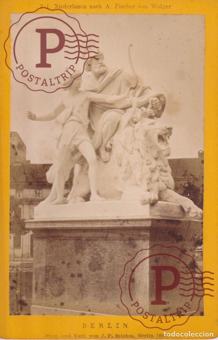 Fotograf&iacute;a antigua: BERLIN NIEDERLANDE NACH A FISCHER VON WALGER GERMANY DEUTSCHLAND 1880 CABINET +-16*11CM