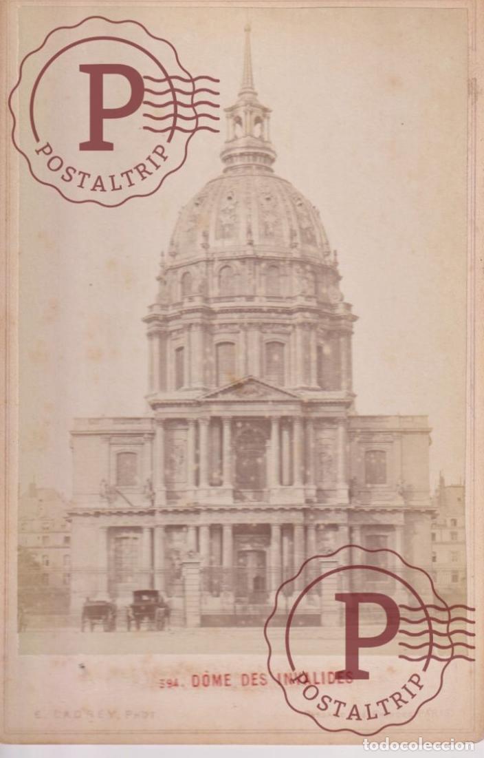 Fotograf&iacute;a antigua: DOME DES INVALIDES E LADREY PHOTO PARIS CABINET +-16*11CM