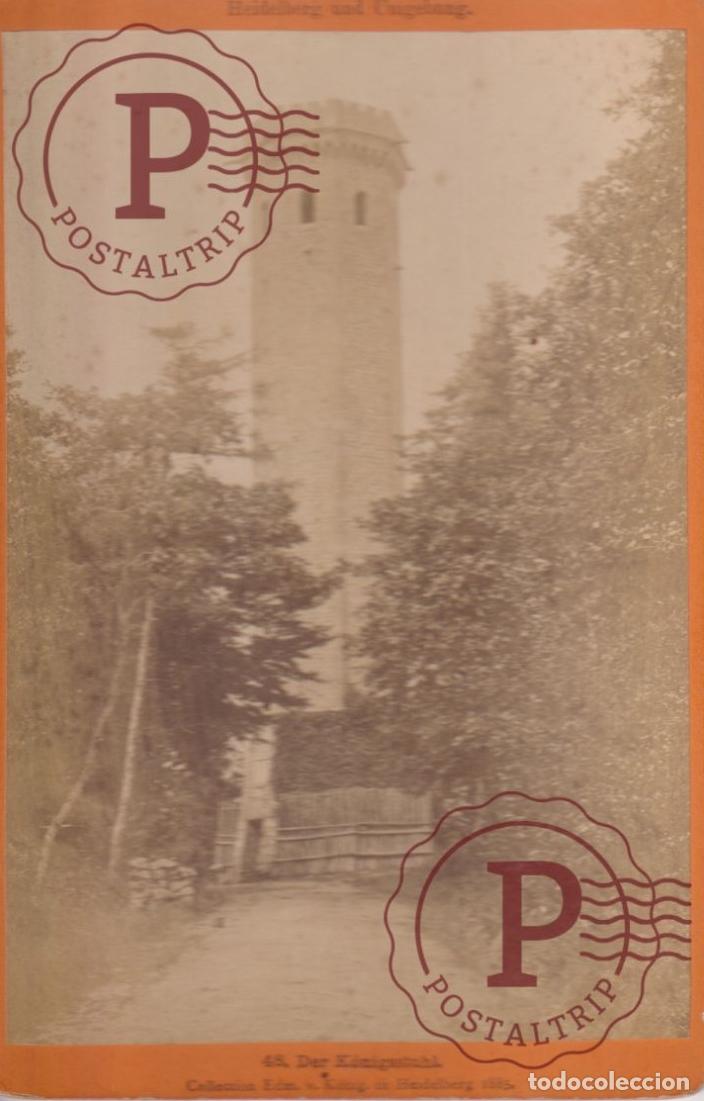 Photographie ancienne: HEIDELBERG UND UMGEBUNG DER KONIGSSTUHL 1885 CABINET +-16*11CM