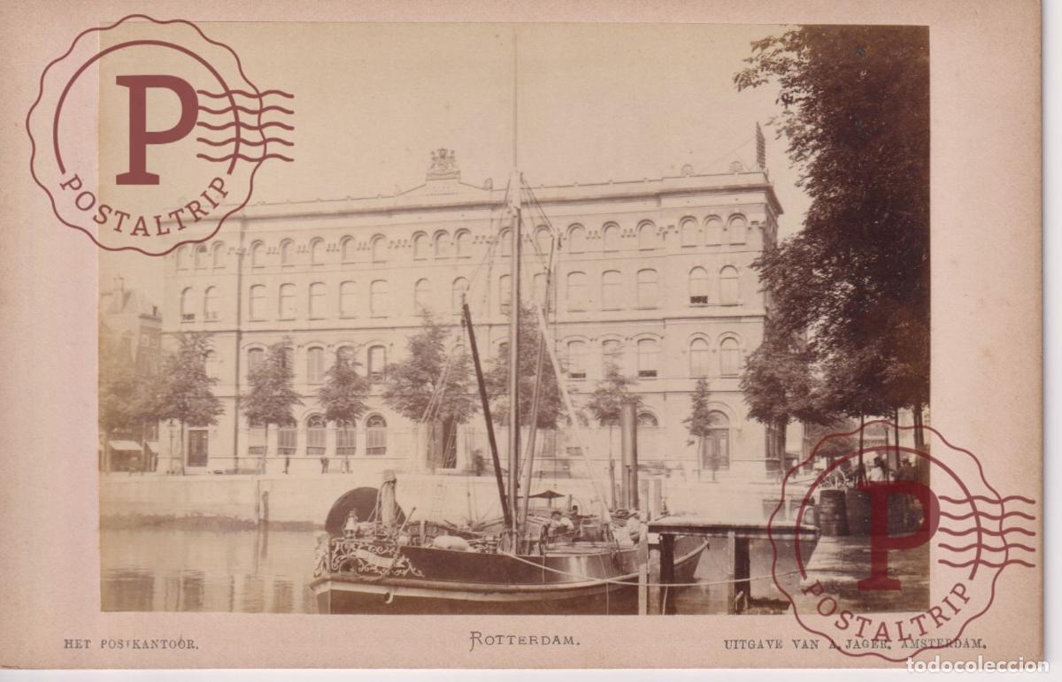 Photographie ancienne: NETHERLAND. PAISES BAJOS. ROTTERDAM. HET POSTKANTOOR. UITGAVE VAN A. JAGER. CABINET 17.5X12CM