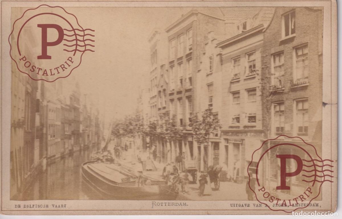 Fotograf&iacute;a antigua: NETHERLAND. PAISES BAJOS. ROTTERDAM DE DELFISCHE VAART. UITGAVE VAN A. JAGER. CABINET 17.5X12CM