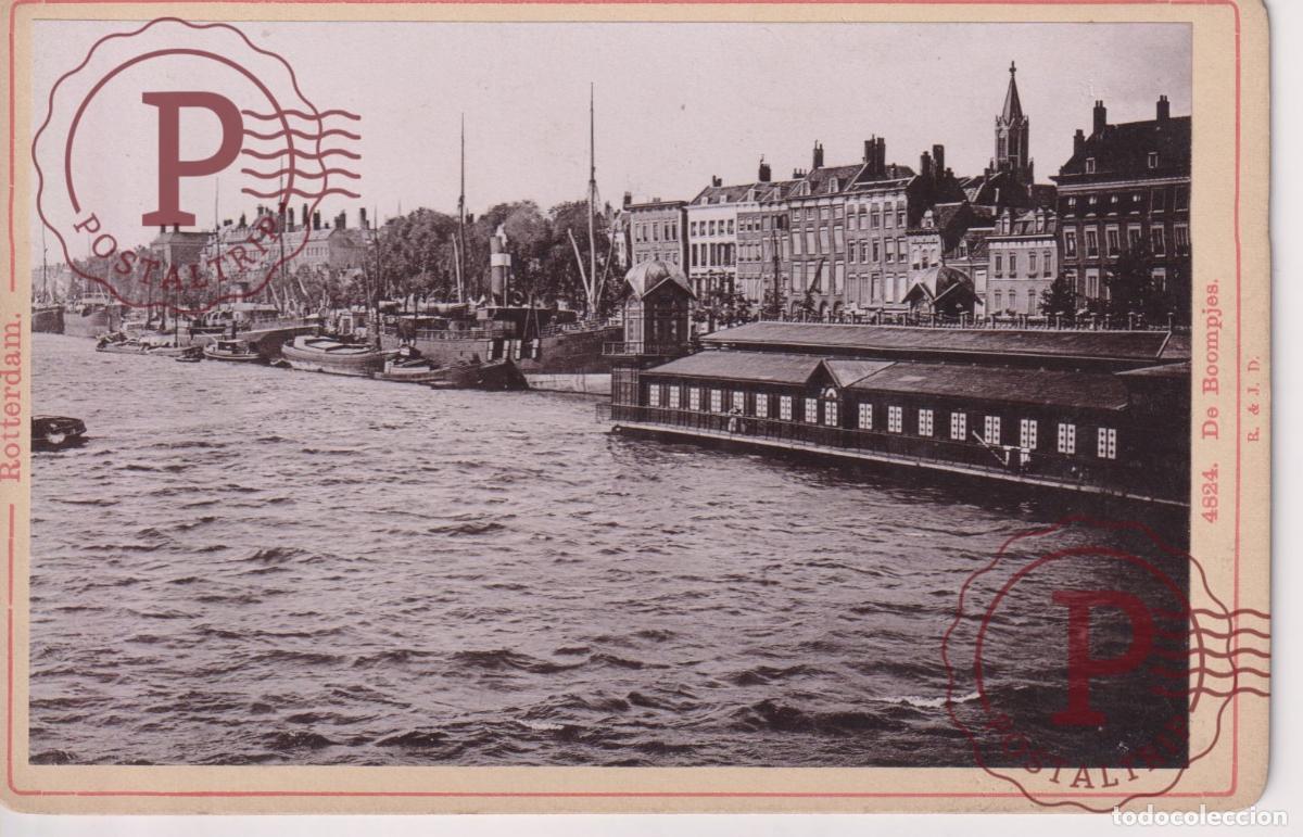 Fotograf&iacute;a antigua: NETHERLAND. PAISES BAJOS. ROTTERDAM DE BOOMPJES. CABINET 17.5X12CM