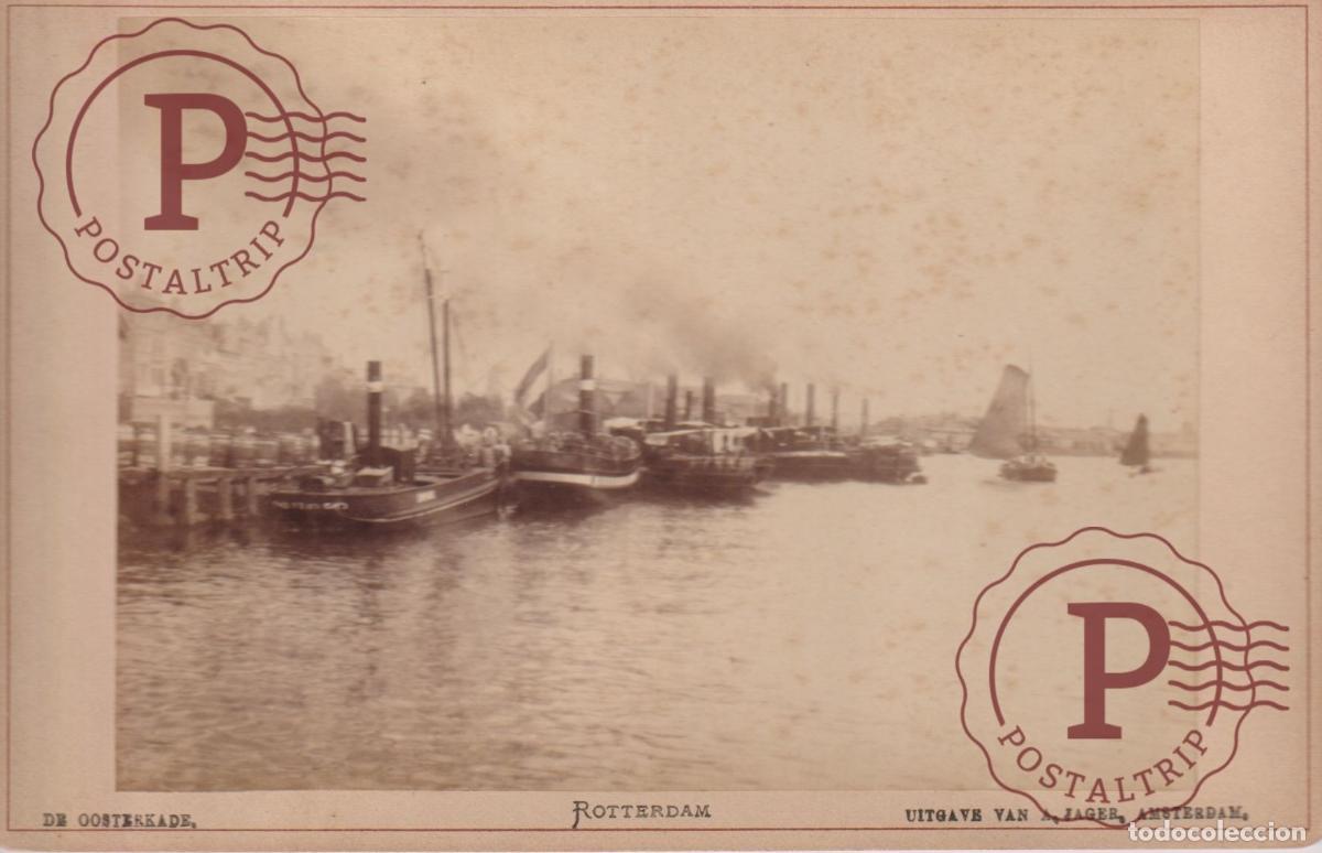 Fotograf&iacute;a antigua: NETHERLAND. PAISES BAJOS. ROTTERDAM. OOSTERKADE. VAN A . JAGER. CABINET 17X11CM