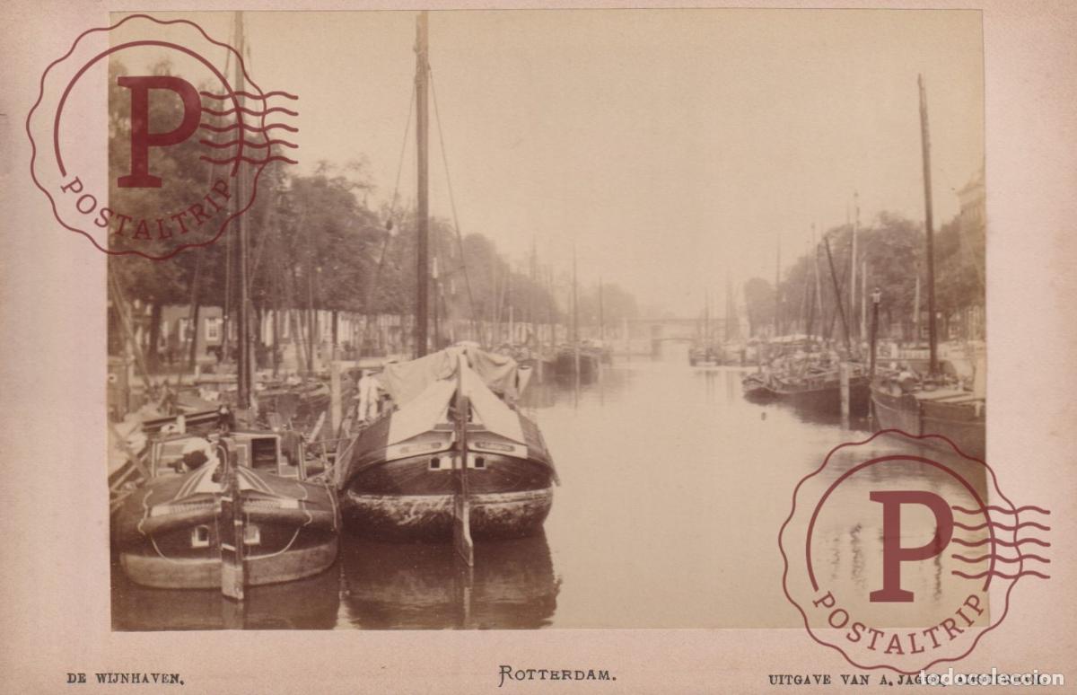 Fotograf&iacute;a antigua: NETHERLAND. PAISES BAJOS. ROTTERDAM. WIJNHAVEN. VAN A. JAGER. CABINET 17X11CM