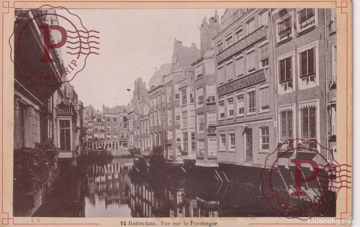 Fotograf&iacute;a antigua: NETHERLAND. PAISES BAJOS. ROTTERDAM. VUE SUR LE FOESTEIGER. CABINET 17X11CM