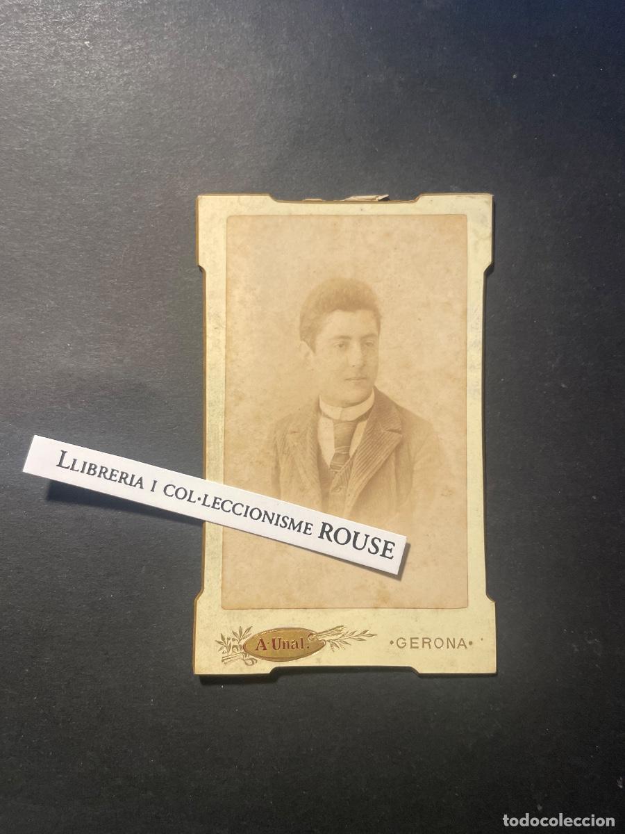 Fotograf&iacute;a antigua: CARTES VISITE C.V. - GERONA - A. UNAL FOTOGRAFO C. ABEURADORS N&ordm;7 , 10,5X6,5 CM. ESTADO EL QUE SE