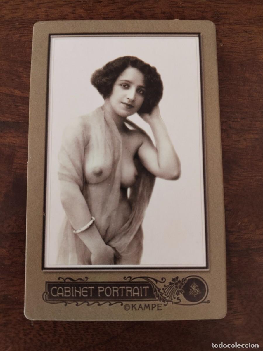 Fotograf&iacute;a antigua: Fotograf&iacute;a tipo Carte de visite reproducci&oacute;n. Er&oacute;tica.