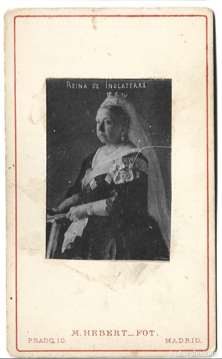 Fotograf&iacute;a antigua: 1878ca CDV Carte de visite del ingeniero franc&eacute;s Reina Victoria Gran Breta&ntilde;a Mart&iacute;nez Hebert LEER