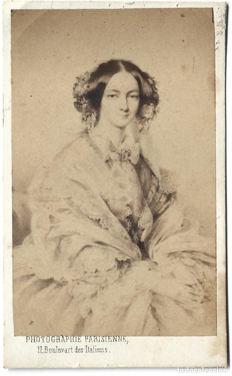 Fotograf&iacute;a antigua: CDV Carte de Visite Elena de Mecklemburgo-Schwerin, Duquesa de Orleans PHOTOGRAPHIE PARISIENNE