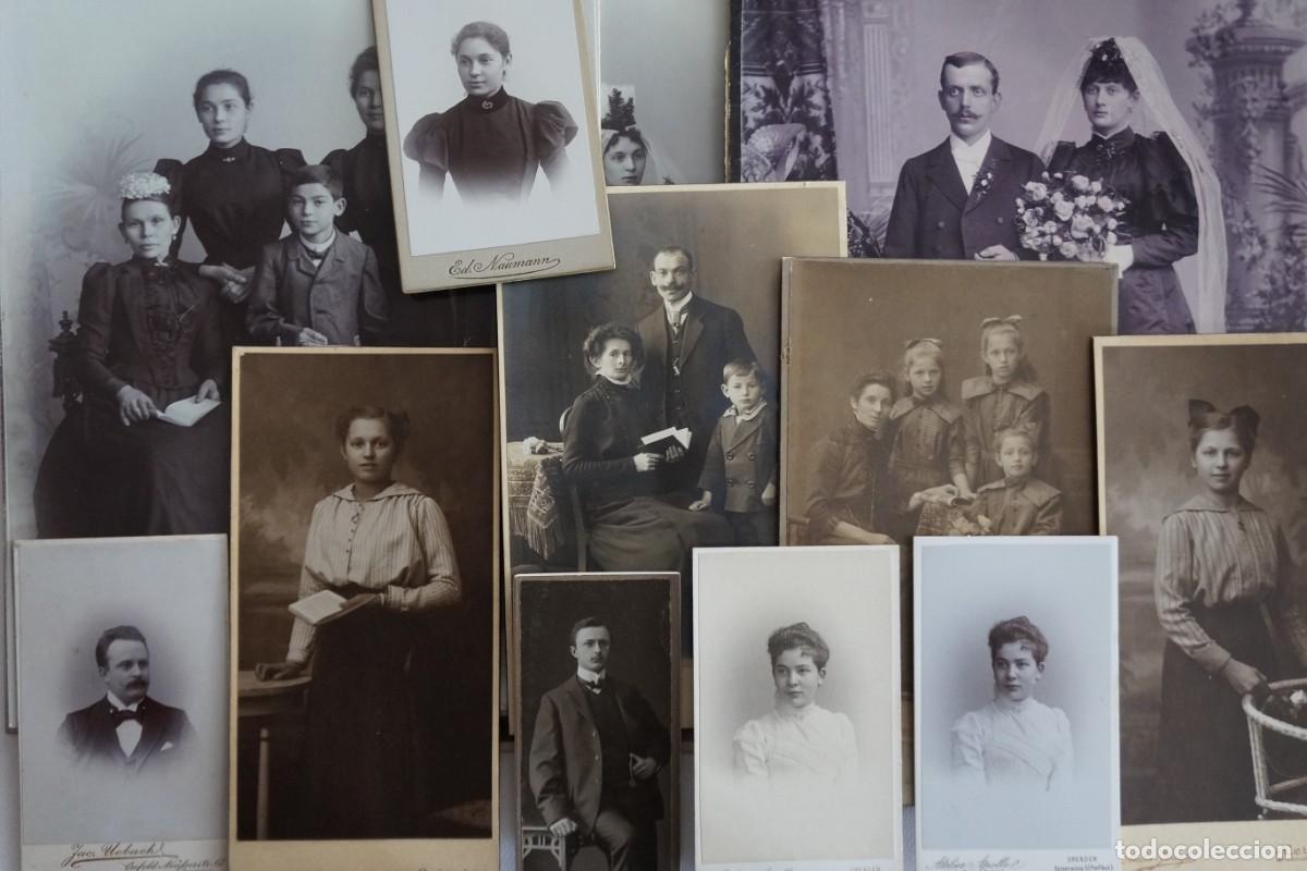 Fotograf&iacute;a antigua: Lote de 12 fotograf&iacute;as antiguas b/n. Carte de visite, cabinet card. Retratos.