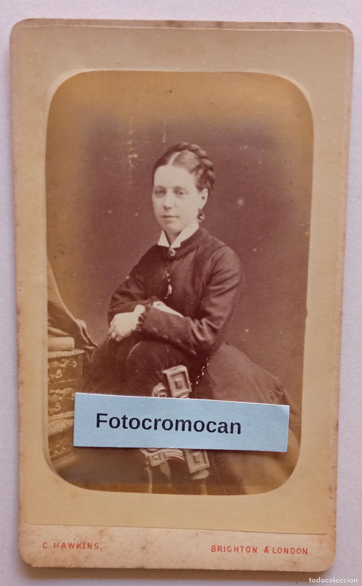 Fotograf&iacute;a antigua: CDV. FOT&Oacute;GRAFO. C. HAWKINS. 32,33 AND 38 PRESTON STREET. BRIGHTON