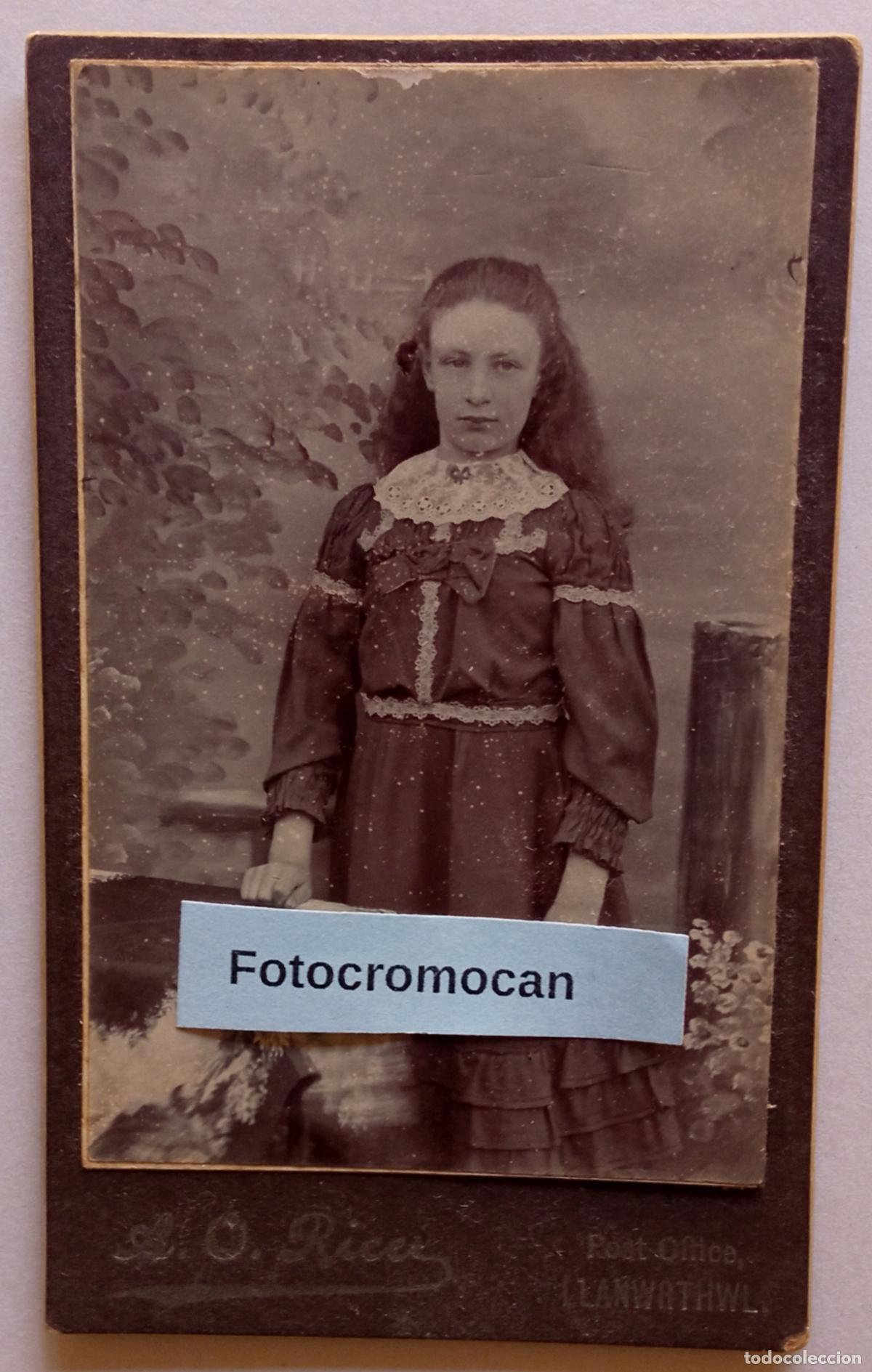 Fotograf&iacute;a antigua: CDV. FOT&Oacute;GRAFO. A. O. RICE. POST OFFICE. LLANWRTHWL. WALES