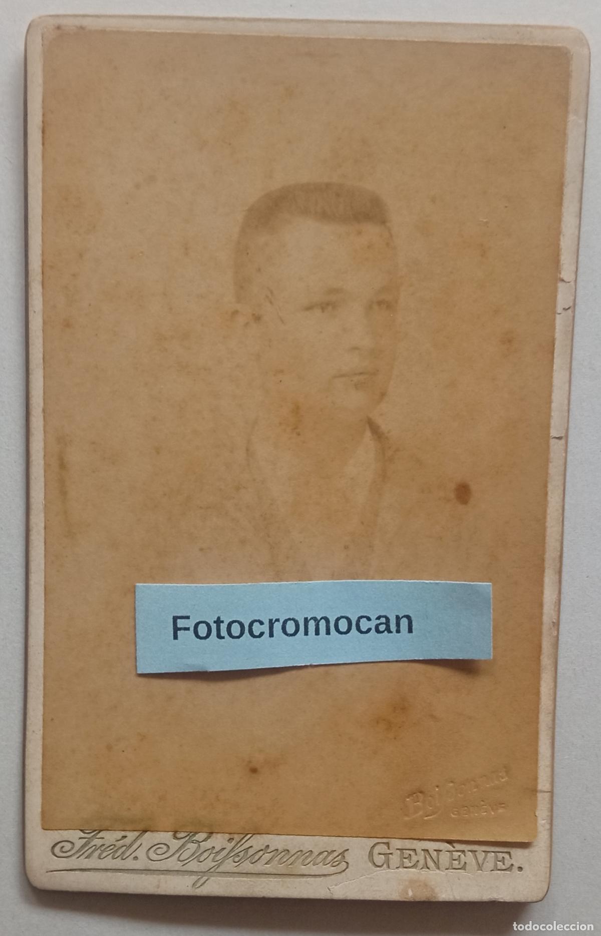 Fotograf&iacute;a antigua: CDV. FOT&Oacute;GRAFO. FRED BOISSONNAS. GENEVE