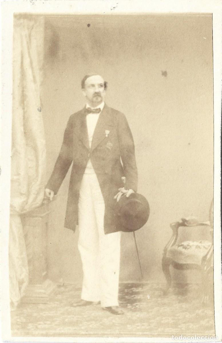 Fotograf&iacute;a antigua: 1860ca. CD Carte de visite Laurent (Firma JL-5) Madrid Duque de Montpensier