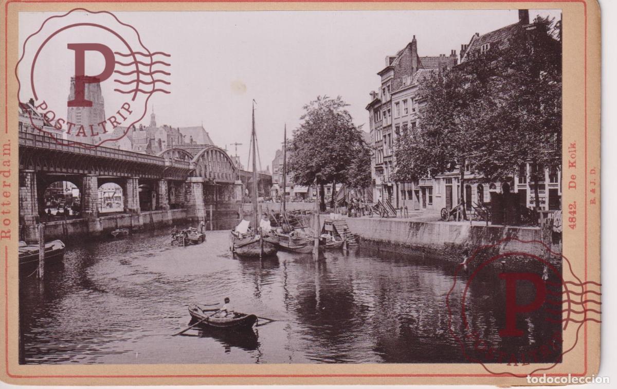 Fotograf&iacute;a antigua: NETHERLAND. PAISES BAJOS. ROTTERDAM. DE KOLK. CABINET 17X11CM