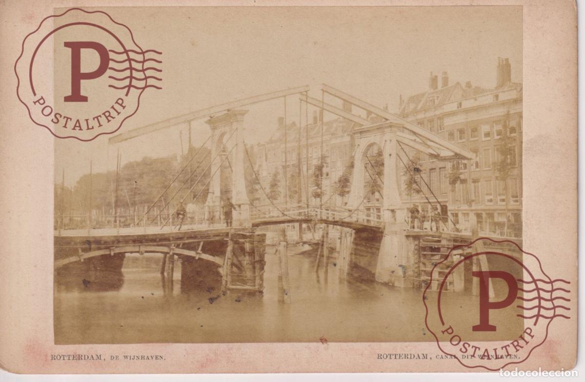 Fotograf&iacute;a antigua: NETHERLAND. PAISES BAJOS. ROTTERDAM. THE WIJNHAVEN. A. JAGER. CABINET 17X11CM