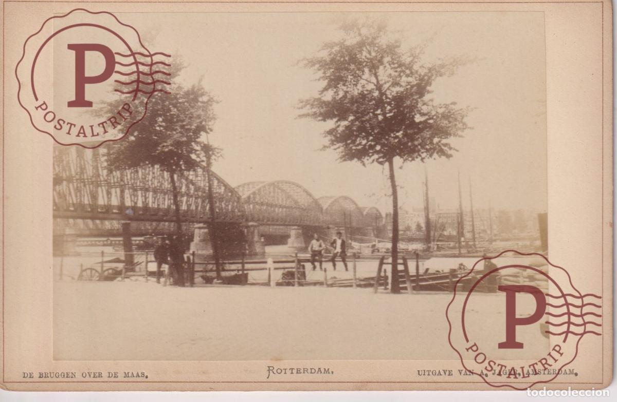 Fotograf&iacute;a antigua: NETHERLAND. PAISES BAJOS. ROTTERDAM. DE BRUGGEN OVER DE MAAS. VAN A. JAGER. CABINET 17X11CM