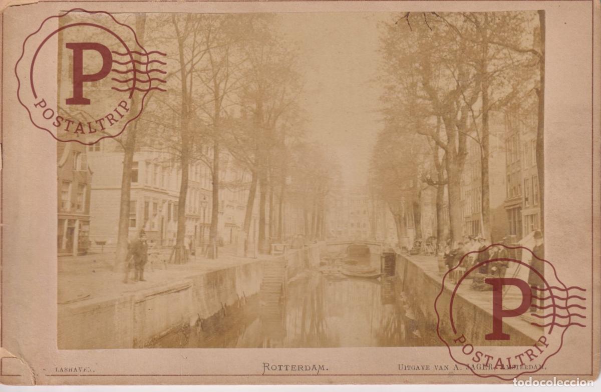 Fotograf&iacute;a antigua: NETHERLAND. PAISES BAJOS. ROTTERDAM. VAN A. JAGER. CABINET 17X11CM. DAMAGE, DA&Ntilde;ADA. MISSING LEFT COR