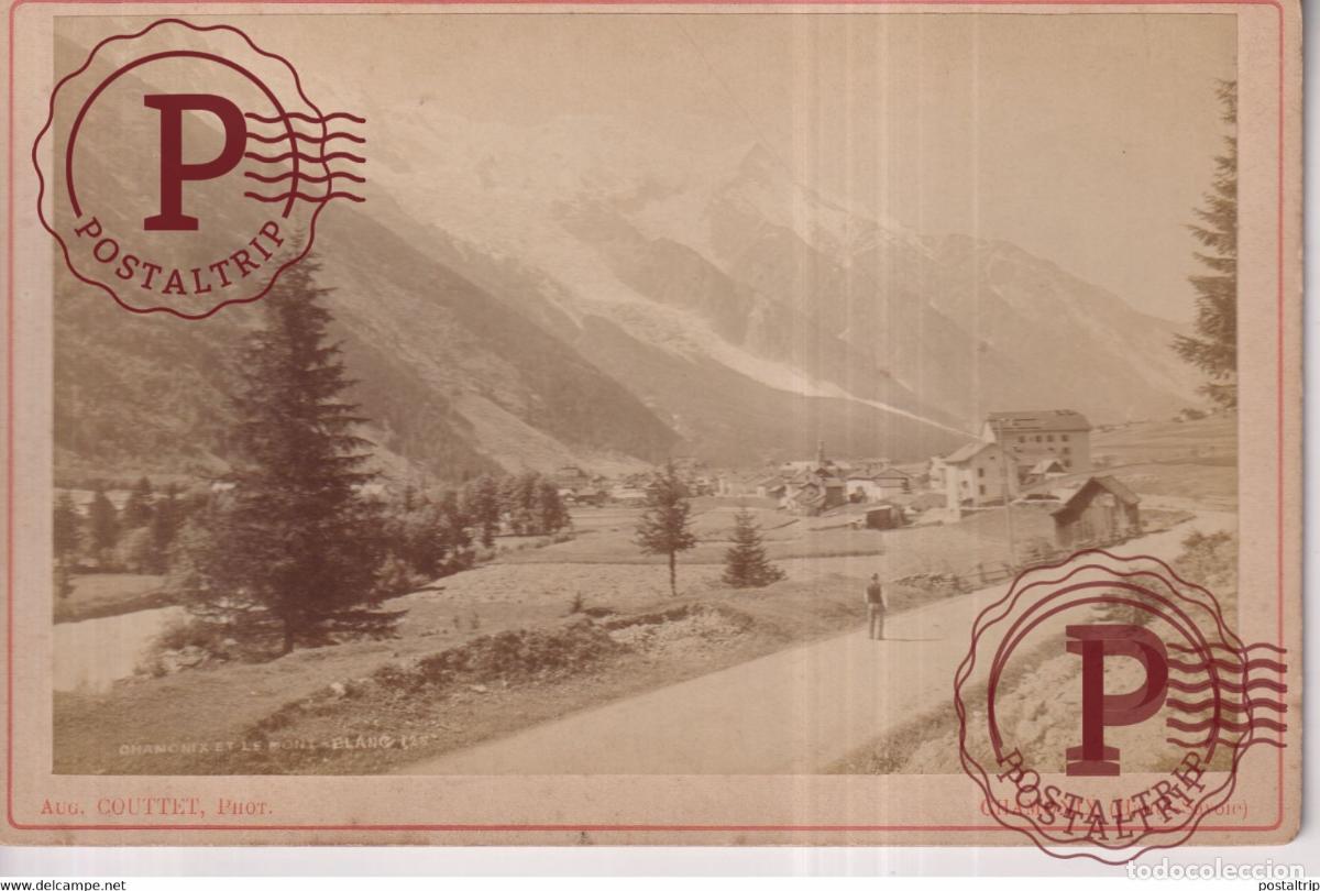 Fotograf&iacute;a antigua: CHAMONIX LE MONT BLANC 74 Haute Savoie FRANCE 16.5*11CM AUG COUTTET
