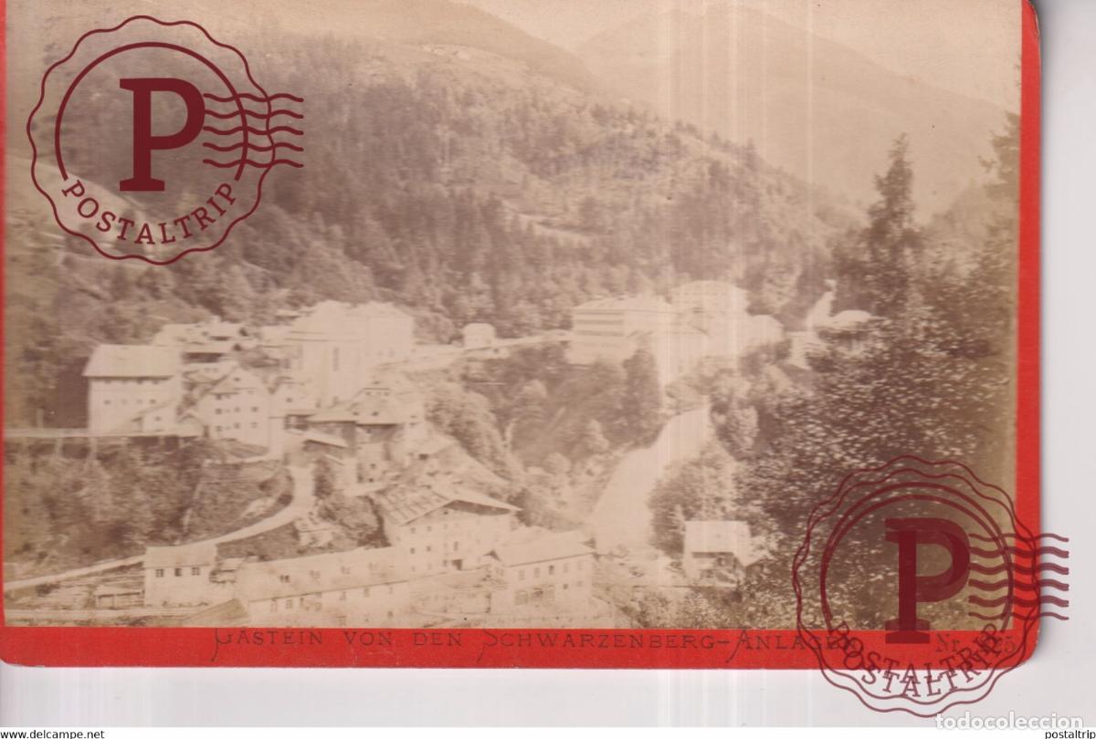 Fotograf&iacute;a antigua: Wildbad Gastein von den Schwarzenberg Anlagen Austria Salzburgo OOSTENRIJK 16.5*11CMBALDI WURTHL
