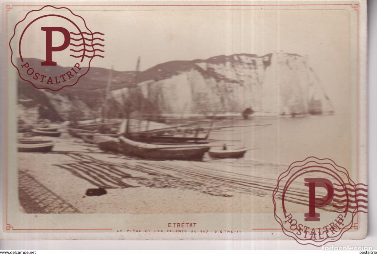 Fotograf&iacute;a antigua: ETRETAT LA PLAGE ET LES FALAISES AU SUD DETRETAT Seine Maritime 76 FRANCE 16.5*11CM