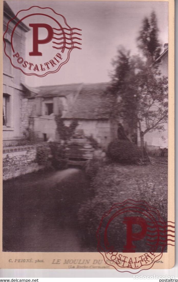 Fotograf&iacute;a antigua: LE MOULIN DU PONT LA ROCHE CLERMAULT C PEIGNE TOURS 16.5*11CM 37] Indre et Loire FRANCE