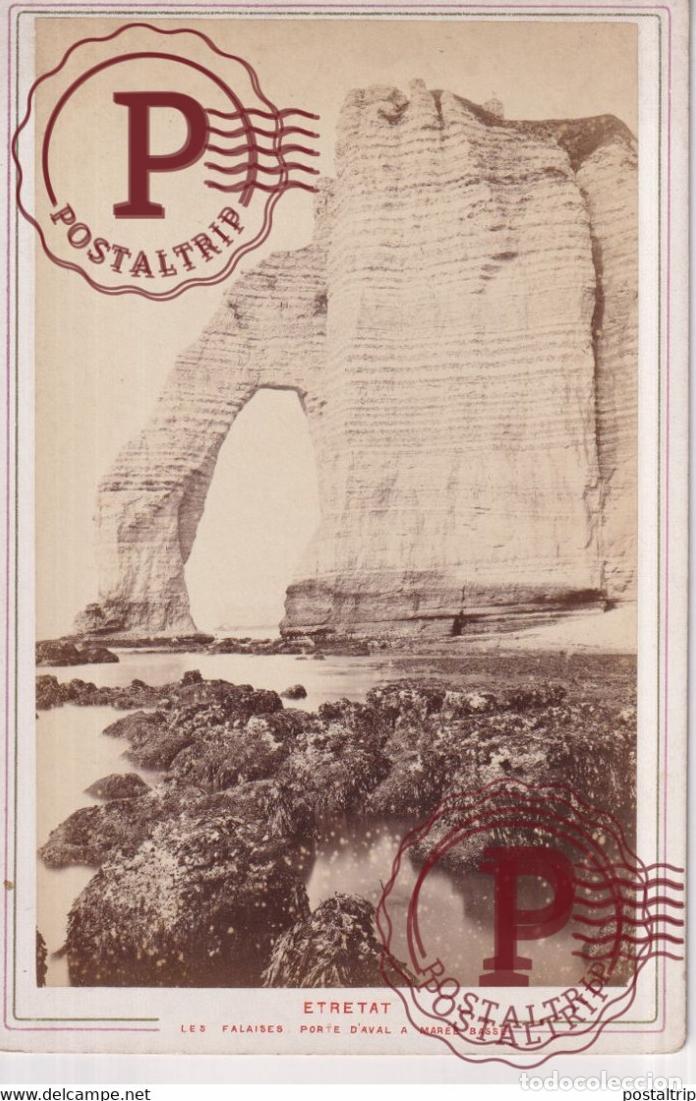 Fotograf&iacute;a antigua: ETRETAT LES FALAISES PORTE DAVAL A MREE BASSE 16.5*11CM
