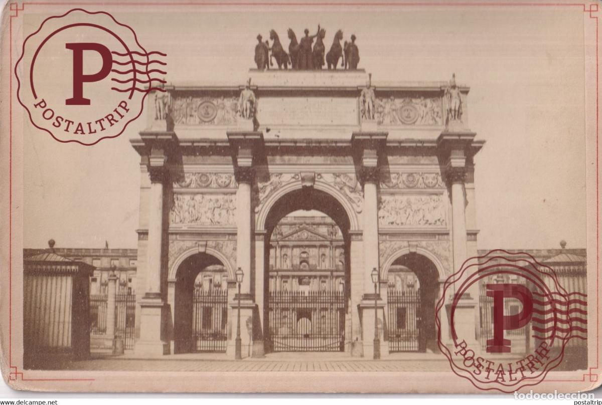 Fotograf&iacute;a antigua: LE CARROUSEL PARIS EL CARRUSEL CARROUSEL DU LOUVRE, ARC DE TRIOMPHE DU CARROUSEL 16.5*11CM