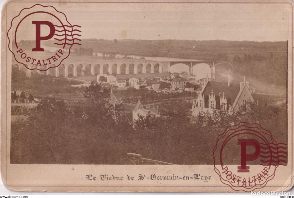 Fotograf&iacute;a antigua: LE VIADUC DE SAINT GERMAIN EN LAYE FRANCE FRANCIA SAN GERMAN VIADUCT 16.5*11CM