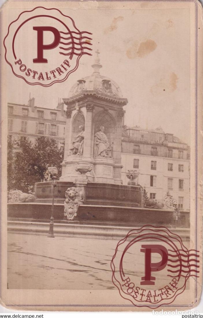 Fotograf&iacute;a antigua: FONTAINE SAINT SULPICE , FUENTE DE SAN SULPICIO PARIS FRANCE FRANCIA PHOTO ANCIENNE 16.5*11CM