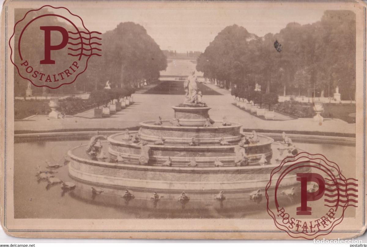 Fotograf&iacute;a antigua: LE BASSIN DE LATONE VERSAILLES PARIS PILON DE LATONE FRANCE FRANCIA PHOTO ANCIENNE 16.5*11CM