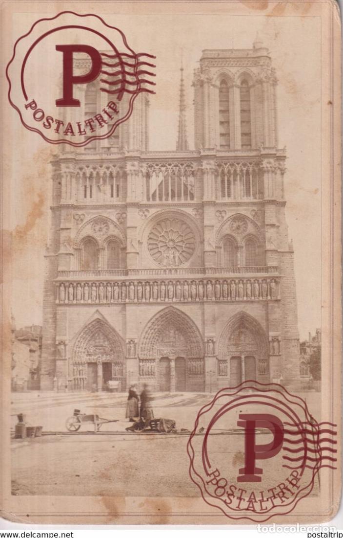 Fotograf&iacute;a antigua: CATH&Eacute;DRALE NOTRE DAME DE PARIS FRANCE FRANCIA PHOTO ANCIENNE 16.5*11CM