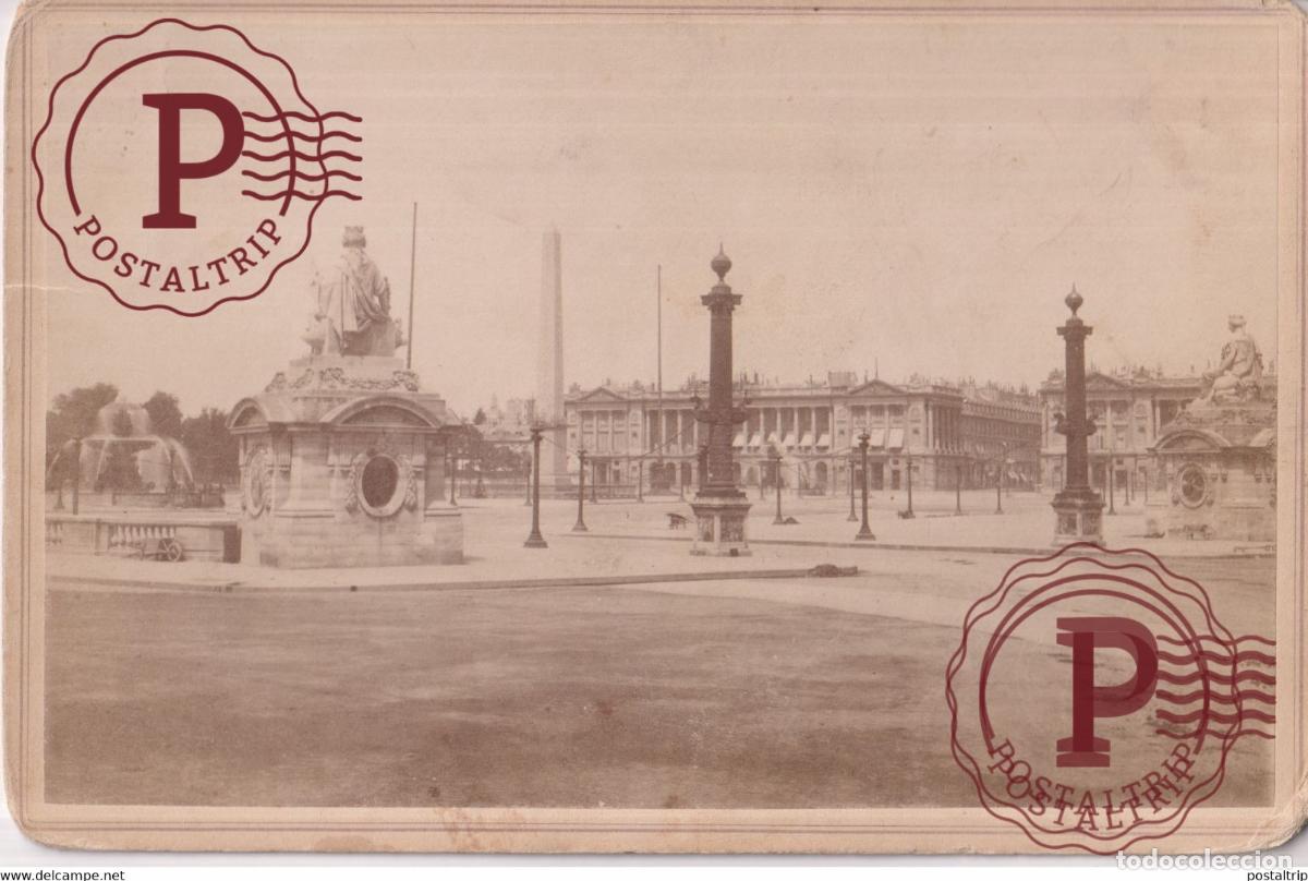 Fotograf&iacute;a antigua: PLACE DE LA CONCORDE PARIS, CHAMPS ELYS&Eacute;ES OB&Eacute;LISQUE DU LOUXOR FRANCE FRANCIA PHOTO ANCIENNE 16