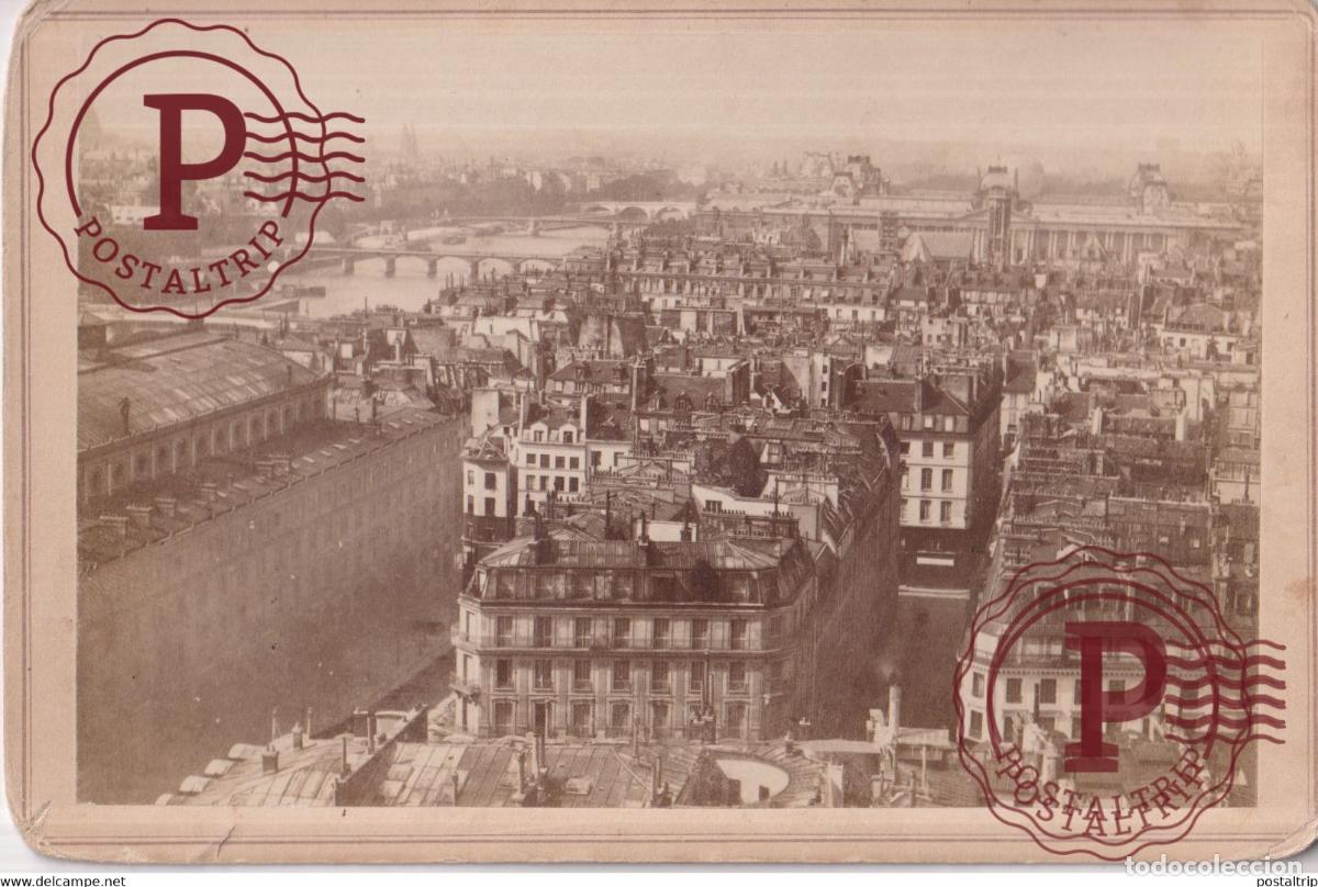 Photographie ancienne: PANORAMA PARIS FRANCE FRANCIA PHOTO ANCIENNE 16.5*11CM