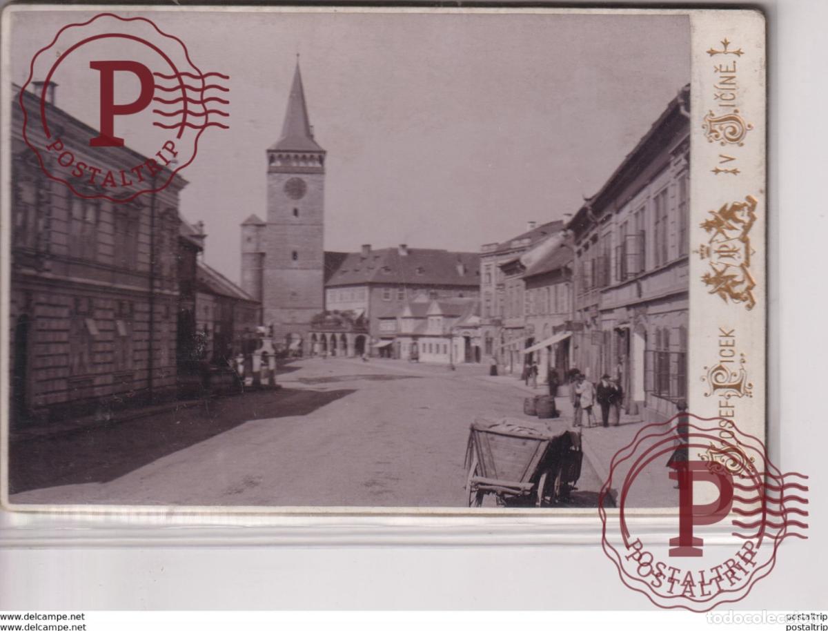Fotograf&iacute;a antigua: JOSEF PICEK JICINE Jič&iacute;n is a town in the Hradec Kr&aacute;lov&eacute; Region Czech Republic 16*10CM Fonds Victor