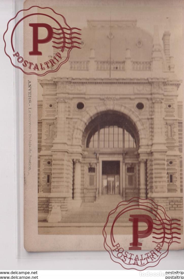 Fotograf&iacute;a antigua: 1879 ANVERS ANTWERPEN LE NOUVEAU PALAIS DE JUSTICE BELGI&Euml; BELGIQUE CLUVERS BERNARD AINE 16*10CM CA