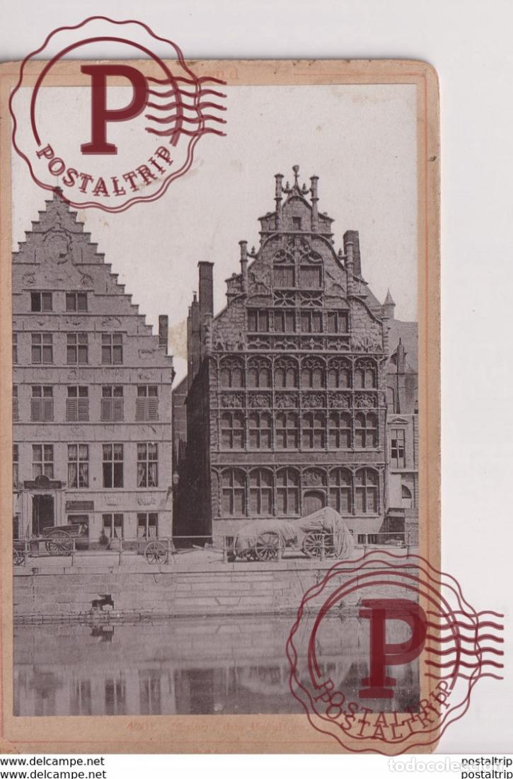 Fotograf&iacute;a antigua: Maison des Bateliers Gand GENT BELGIUM BELGIQUE 16*10CM CABINET PHOTOGRAPHS