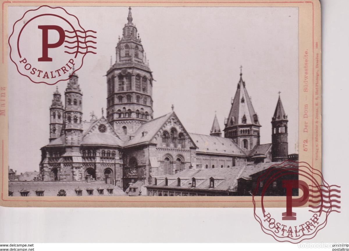 Fotograf&iacute;a antigua: MAINZ DER DOM S&Uuml;DWESTSEITE DEUTSCHLAND GERMANY 16*10CM CABINET PHOTOGRAPHS