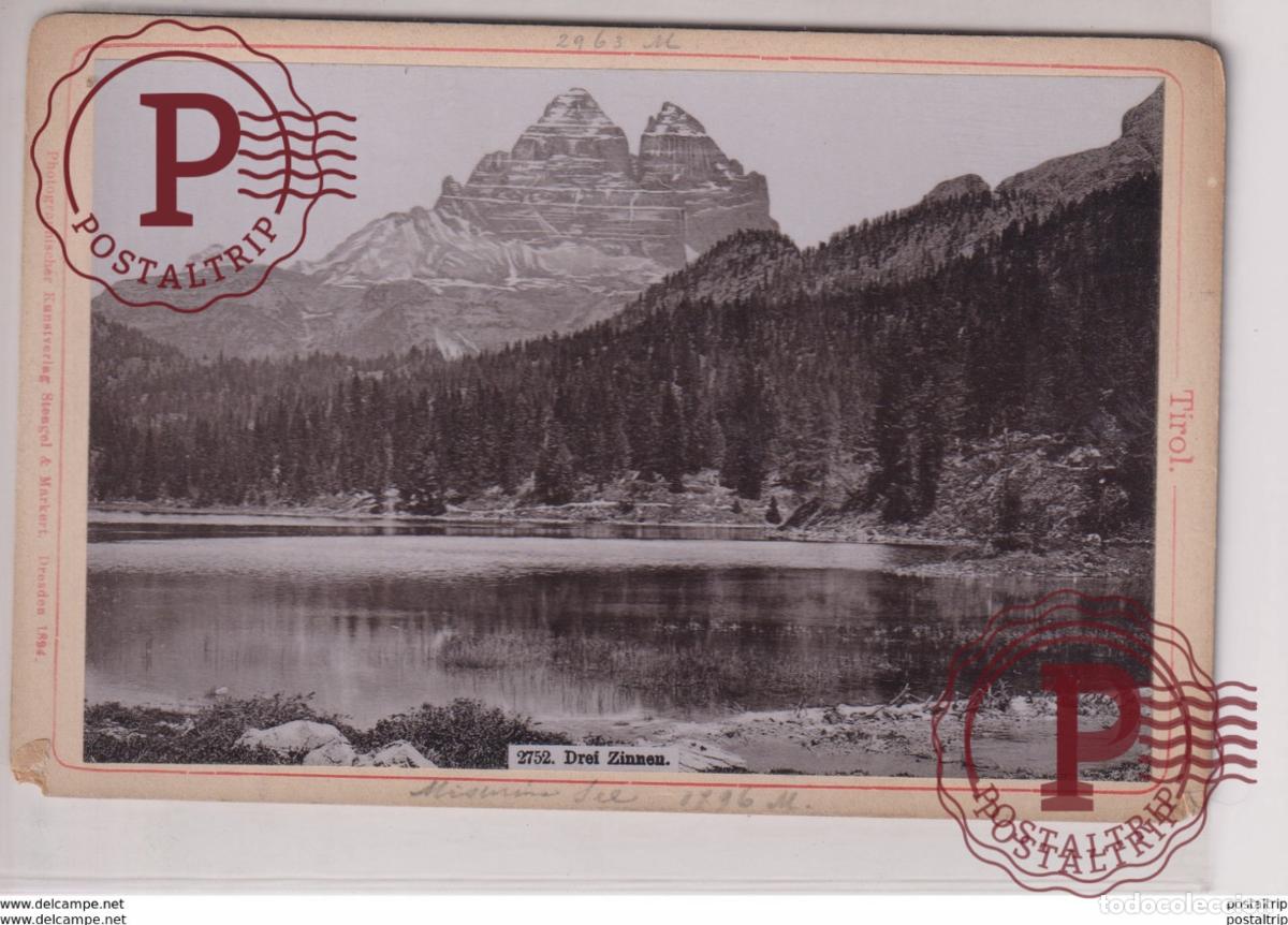 Fotograf&iacute;a antigua: TIROL 1894 DREI ZINNEN 16*10CM CABINET PHOTOGRAPHS