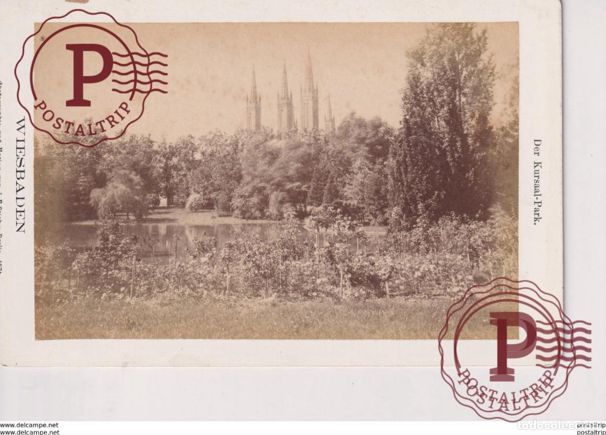 Fotograf&iacute;a antigua: DER KURSAAL PARK PLATZ J F STIEHM BERLIN 16*11CM CABINET PHOTOGRAPHS