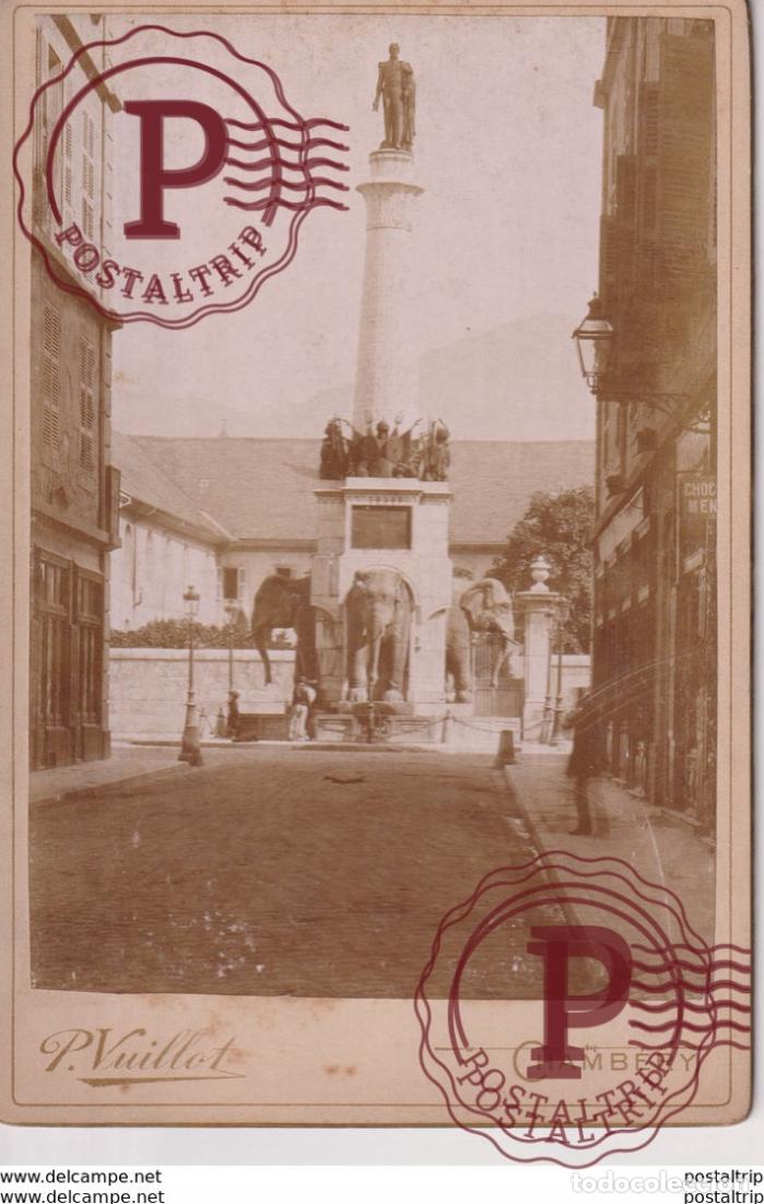 Fotograf&iacute;a antigua: CHAMBERY P VUILLOT [73] Savoie ELEPHANT ELEFANT ELEFANTE OLIFANT FRANCE 16*10CM CABINET PHOTOGRAPH